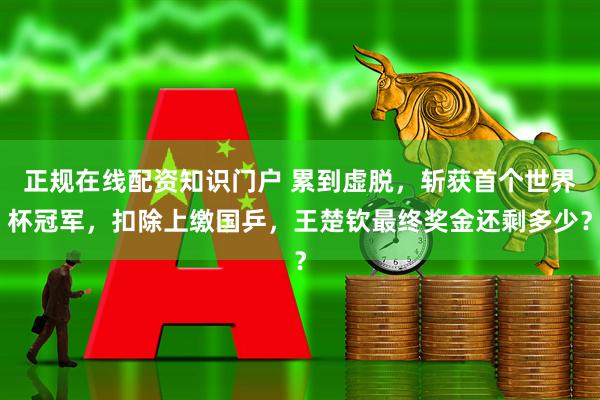 正规在线配资知识门户 累到虚脱，斩获首个世界杯冠军，扣除上缴国乒，王楚钦最终奖金还剩多少？